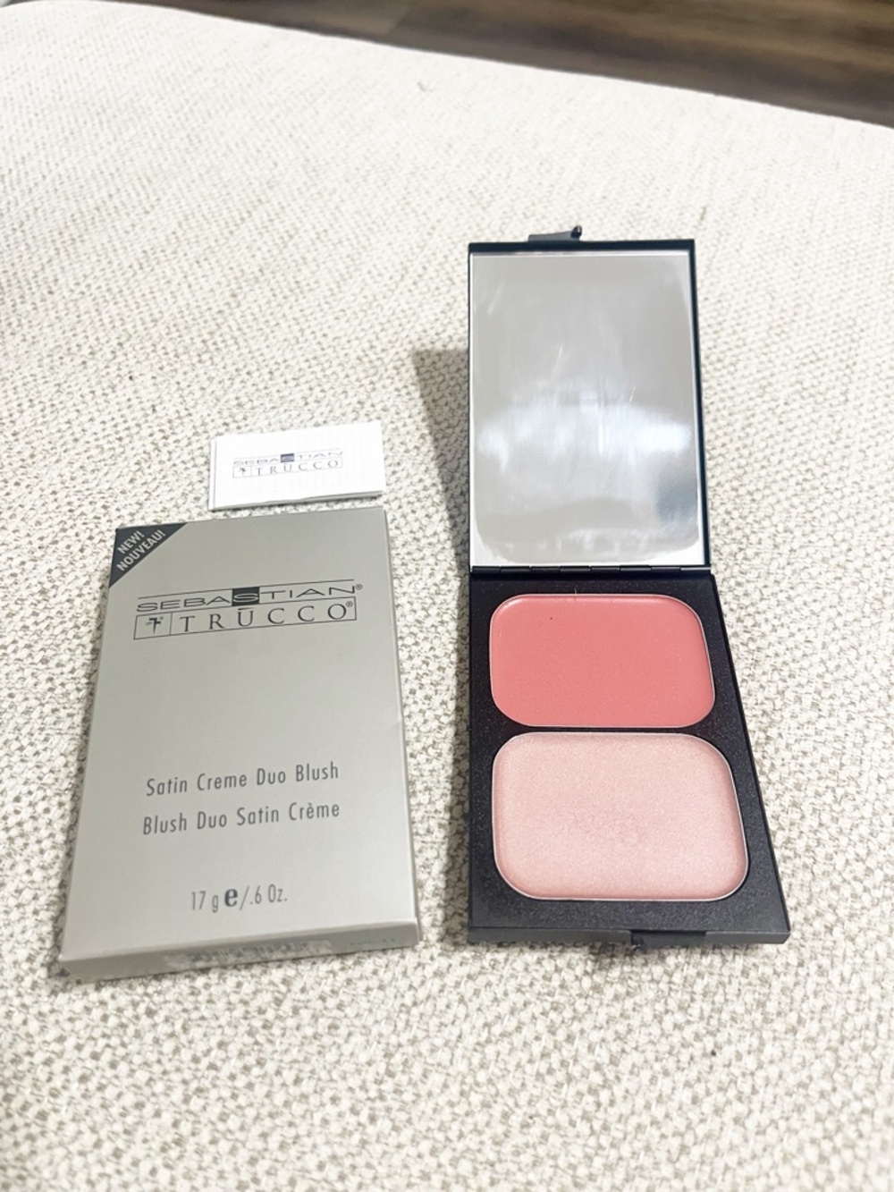 New Sebastian Trucco Satin‎ Cream Duo Blush  Desert Rose NIB